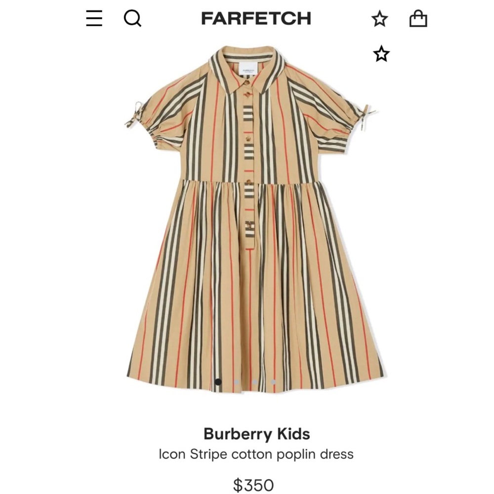 Burberry kids Icon cotton stripe Poplin